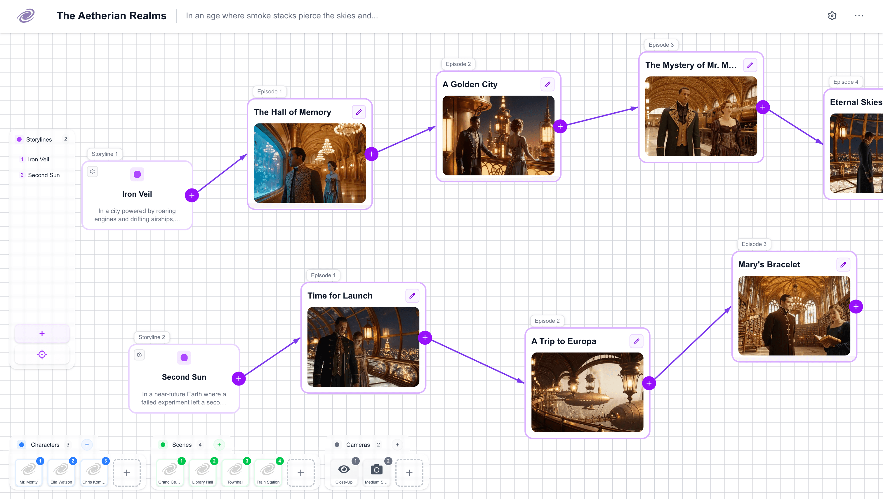 Eigenspace Episode Editor and Timeline Interface